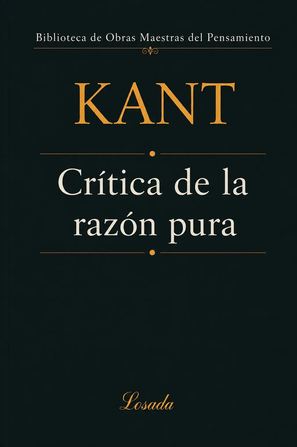 Crítica de la razón pura – Editorial Losada