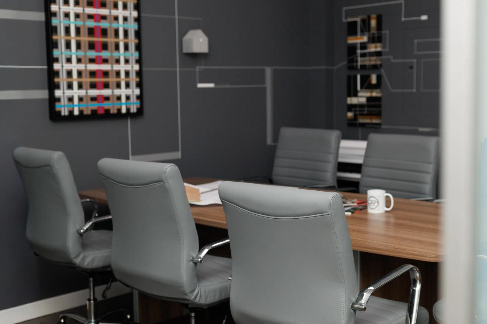 Conference room at the JV Design Services office in Doral