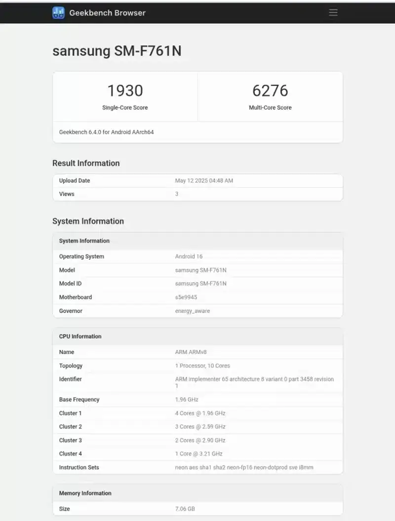 Galaxy-Z-Flip-SE-featuring-the-Exynos-2400-spotted-in-the-latest-Geekbench-6-listing