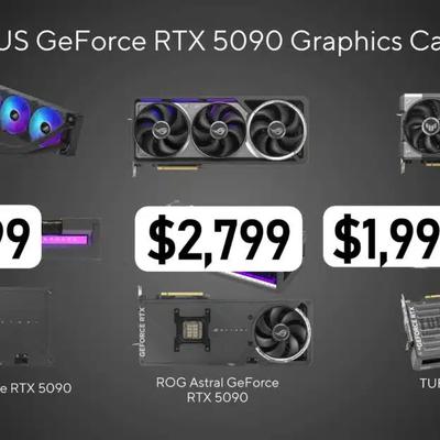 ASUS מציגה את מחירי RTX 5090 ו-RTX 5080 – איך זה משתווה לישראל?