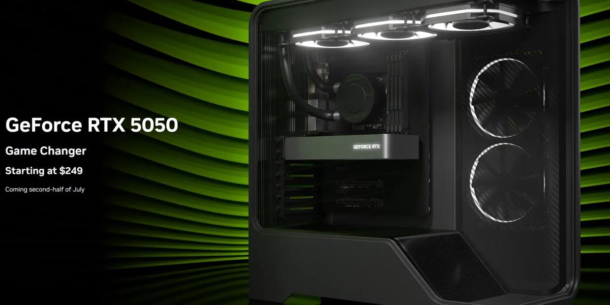 כרטיס המסך GeForce RTX 5050 של NVIDIA נחשף רשמית
