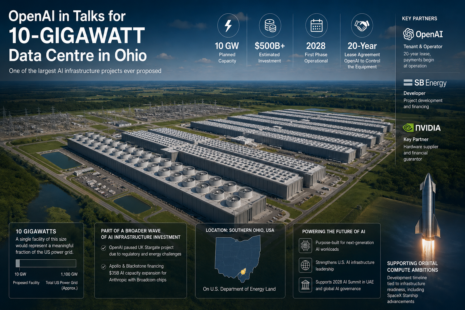 OpenAI Eyes $500 Billion Data Centre on Federal Land as AI Compute Race Heats Up