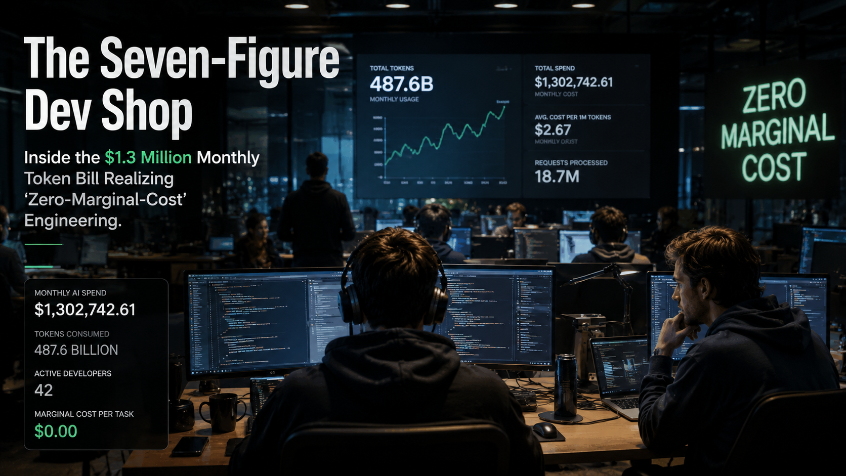 The Seven-Figure Dev Shop: Inside the $1.3 Million Monthly Token Bill Realizing Zero-Marginal-Cost Engineering