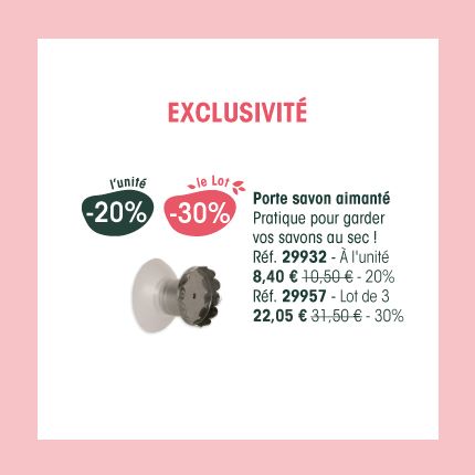 promotion porte savon aimanté - accessoire cosmetique