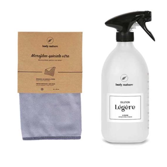 Duo vitres et miroirs - flacon spray en verre