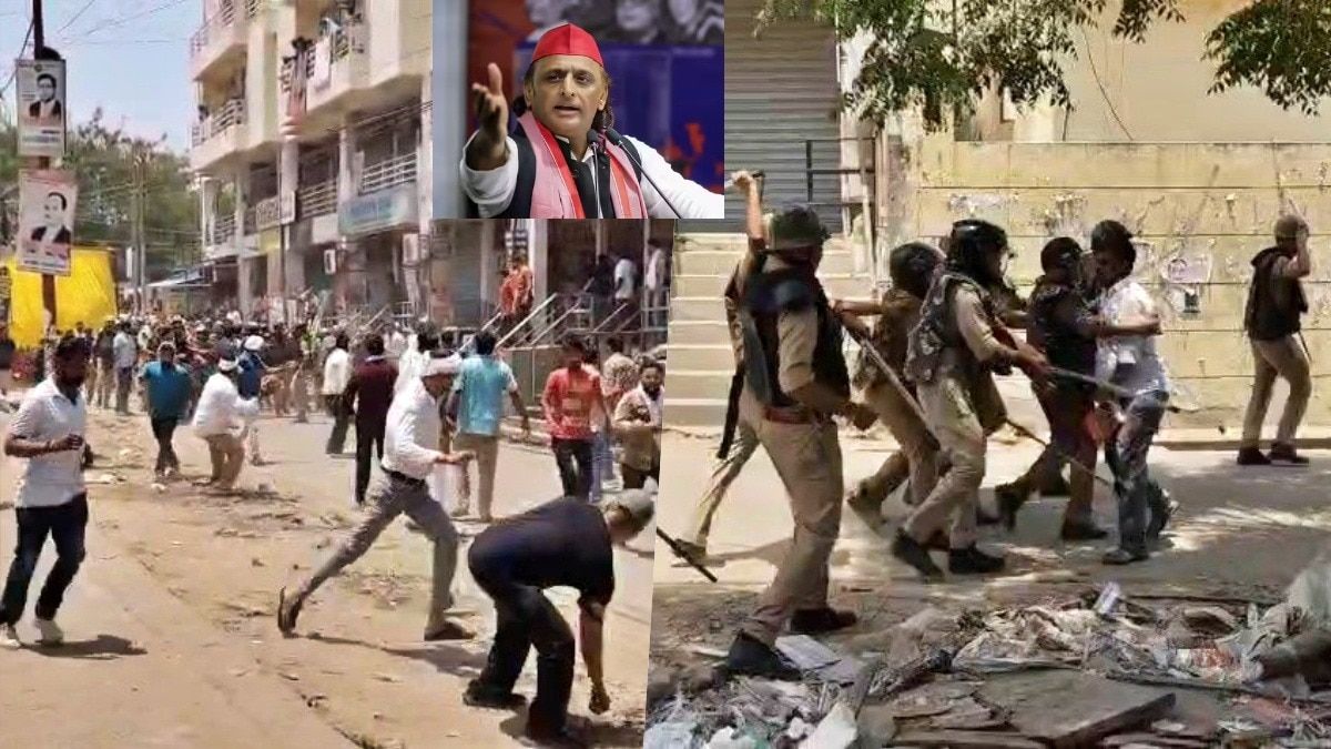 अखिलेश यादव ने वकीलों के समर्थन में किया विरोध, पुलिस पर बोला हमला