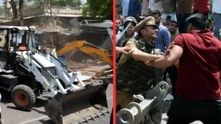 लखनऊ में वकीलों के 100 चैंबर तोड़े, बुलडोजर से अवैध कब्जों पर कार्रवाई
