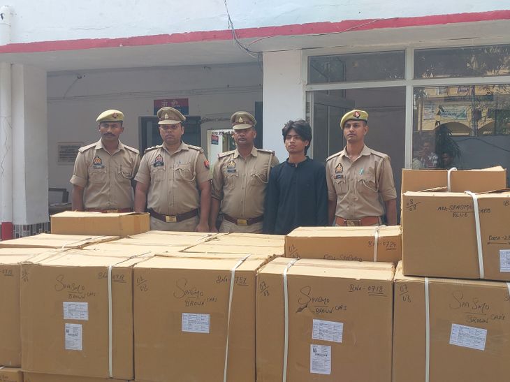 पीलीभीत में पुलिस द्वारा 5.57 लाख रुपये की प्रतिबंधित कैप्सूल जब्त, स्पास्मो ब्राउन कैप्सूल के 43 गत्तों के साथ एक आरोपी गिरफ्तार