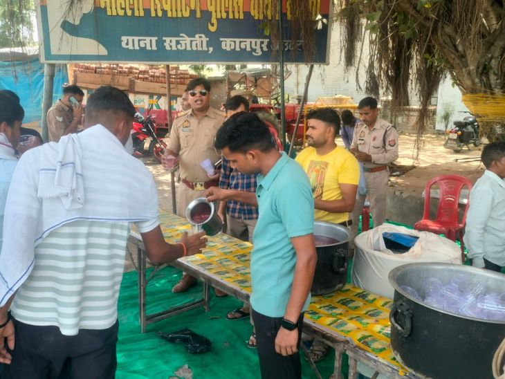 सजेती पुलिस ने गर्मी में राहगीरों को पिलाया राहत का घूंट