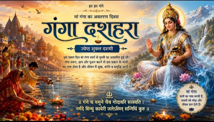 गंगा दशहरा :मां गंगा के धरती पर "अवतरण "का पावन पर्व