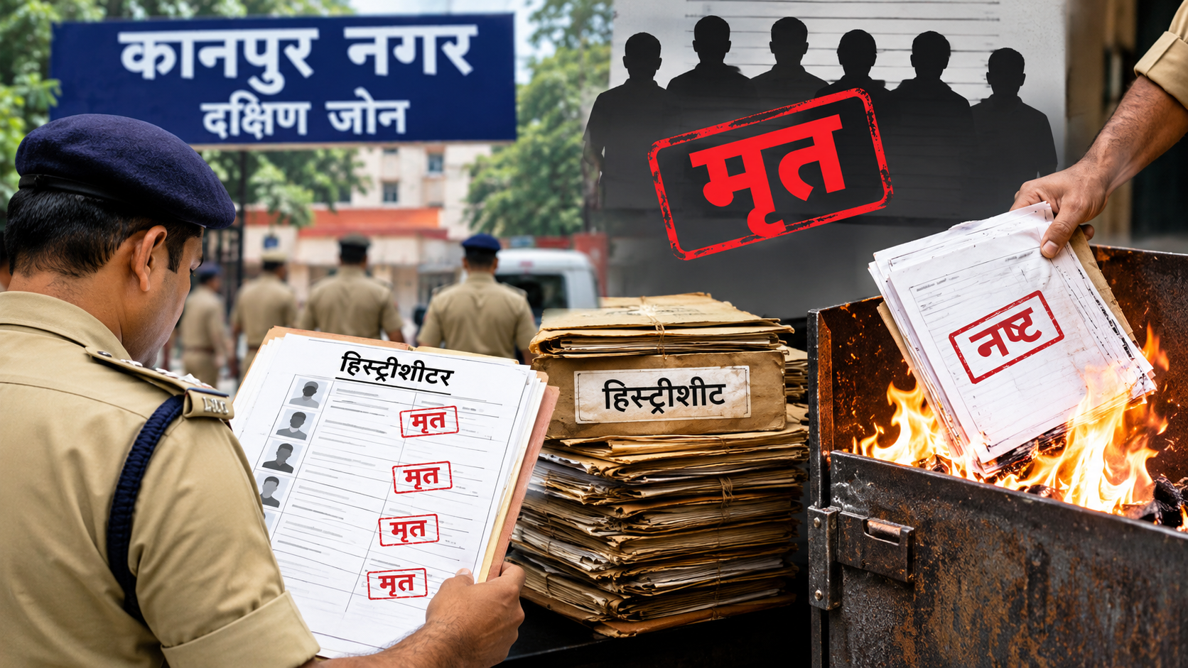 दक्षिण जोन में सत्यापन के दौरान मृत मिले 22 हिस्ट्रीशीटर, हिस्ट्रीशीटें नष्ट