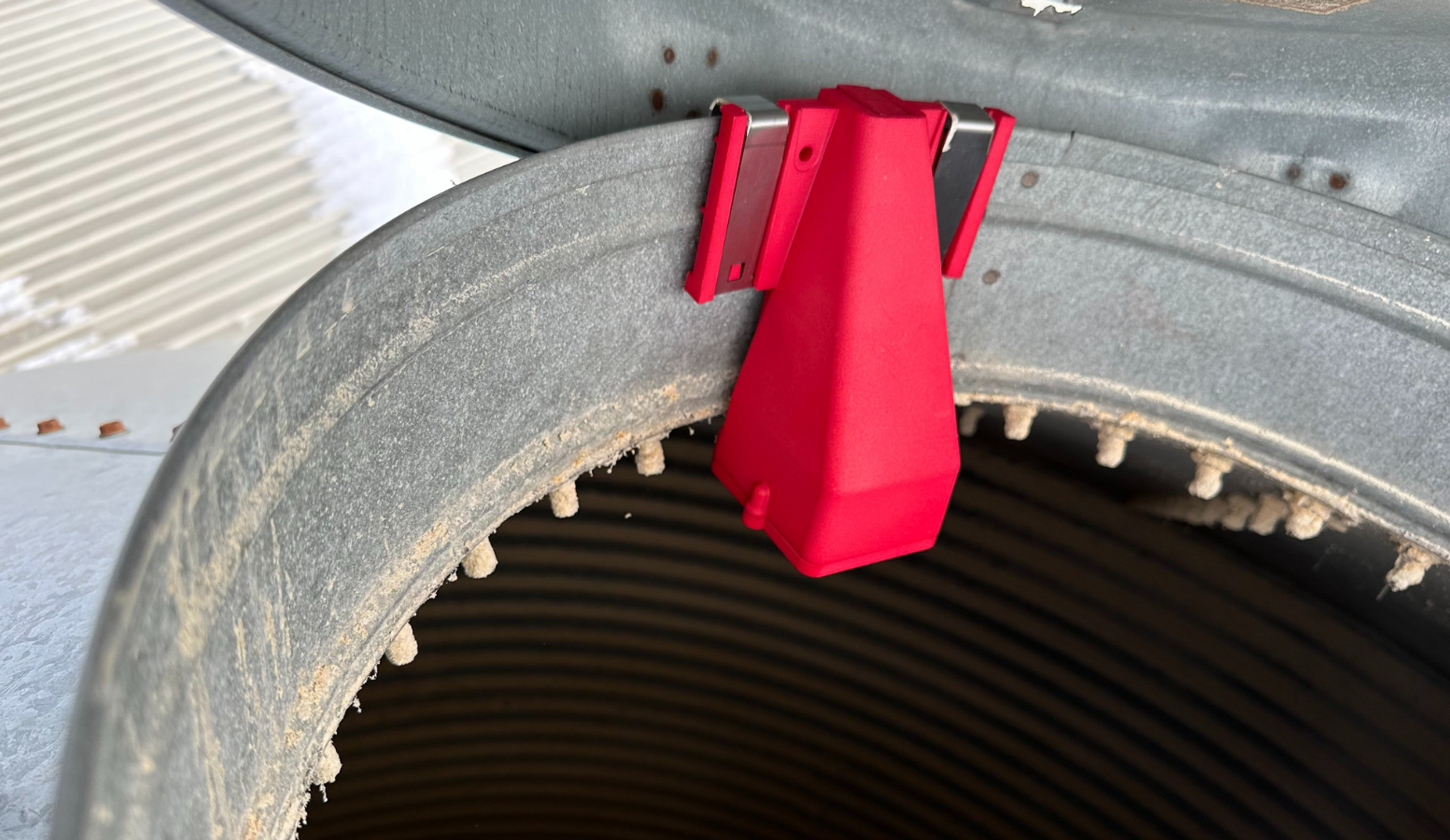 clip for sensor in bin