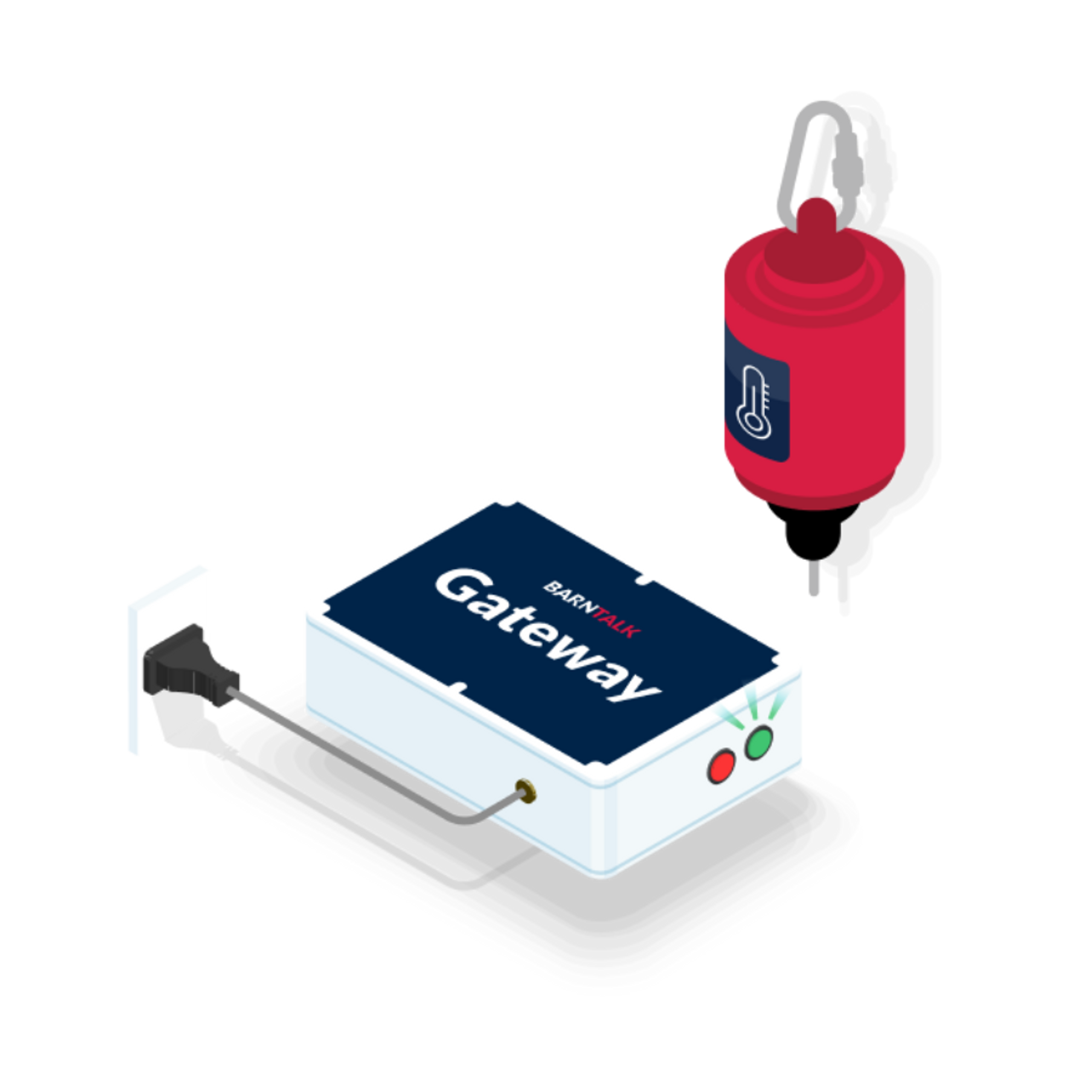 BarnTalk gateway and temperature sensor