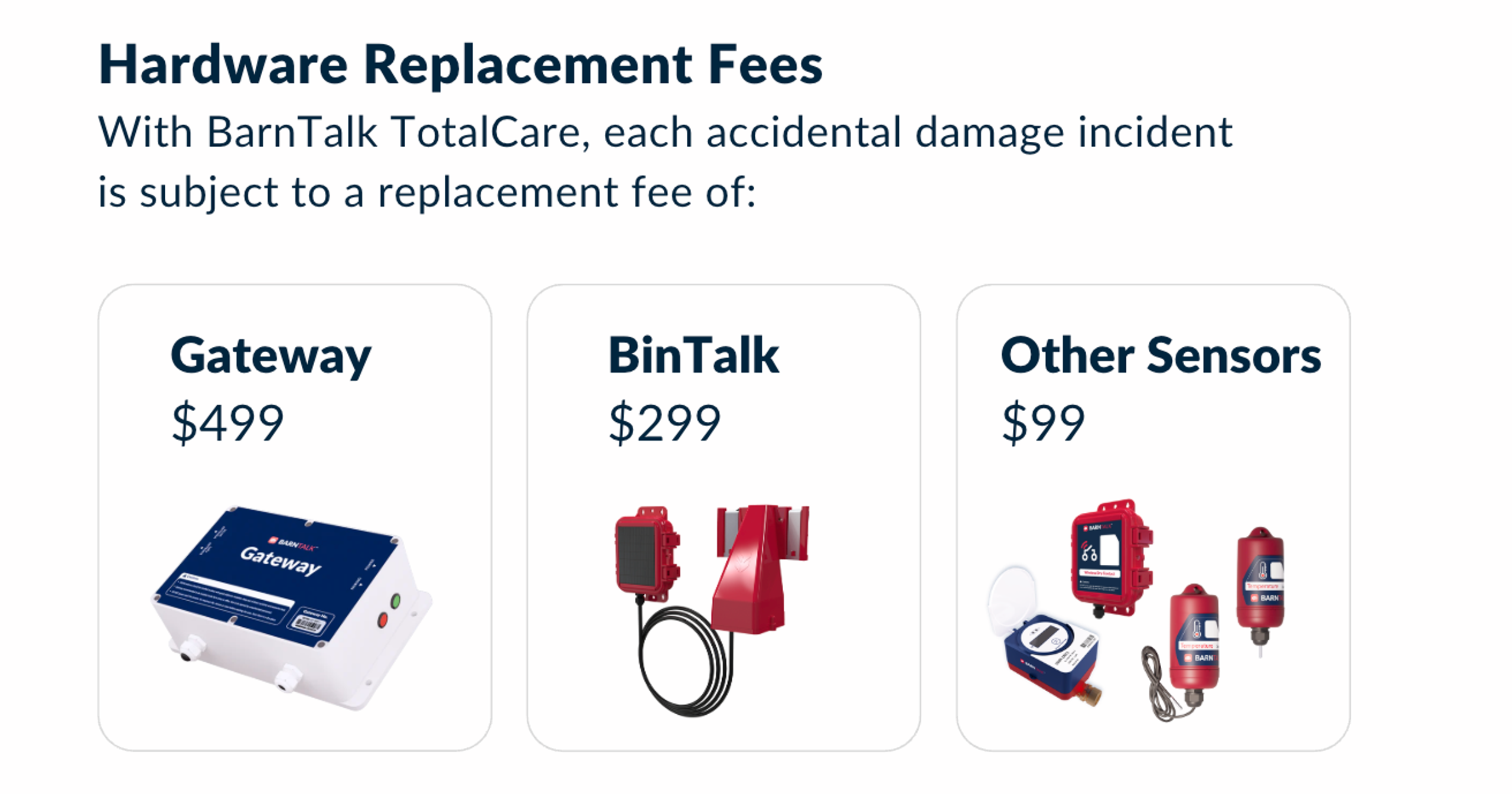 TotalCare hardware replacement costs