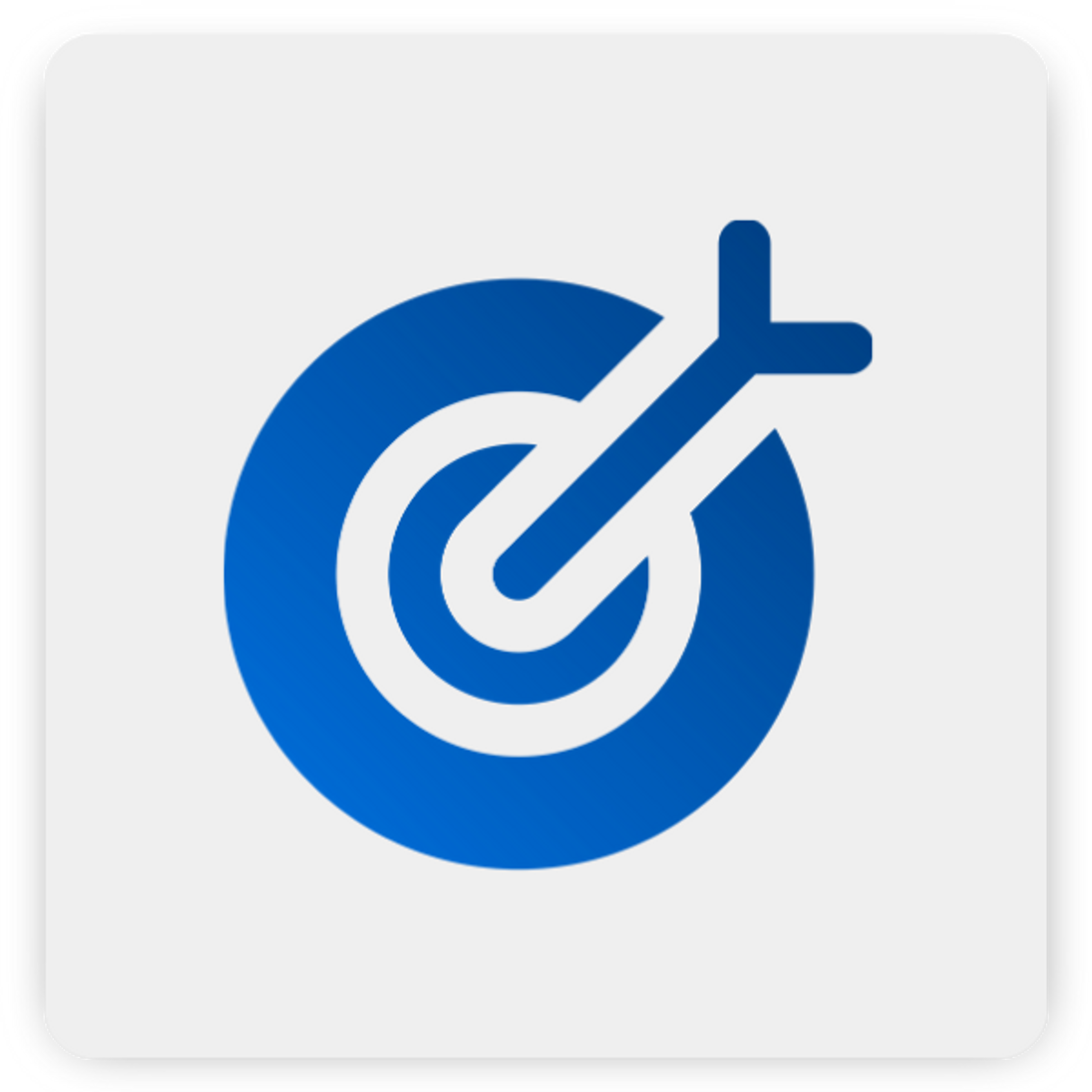 Icon of a target bullseye for meeting optimal swine and poultry production targets