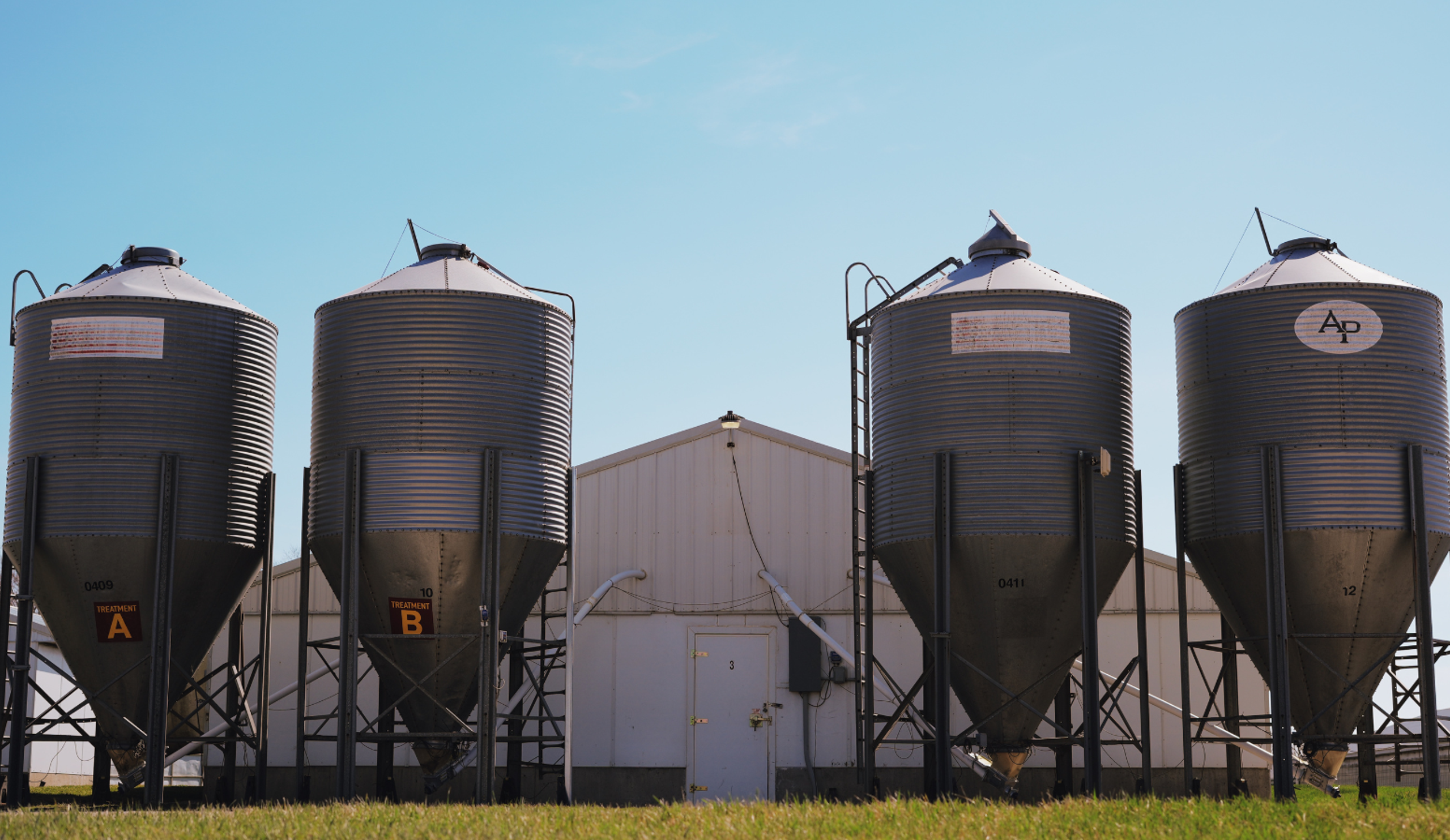 Row of Feed Bins