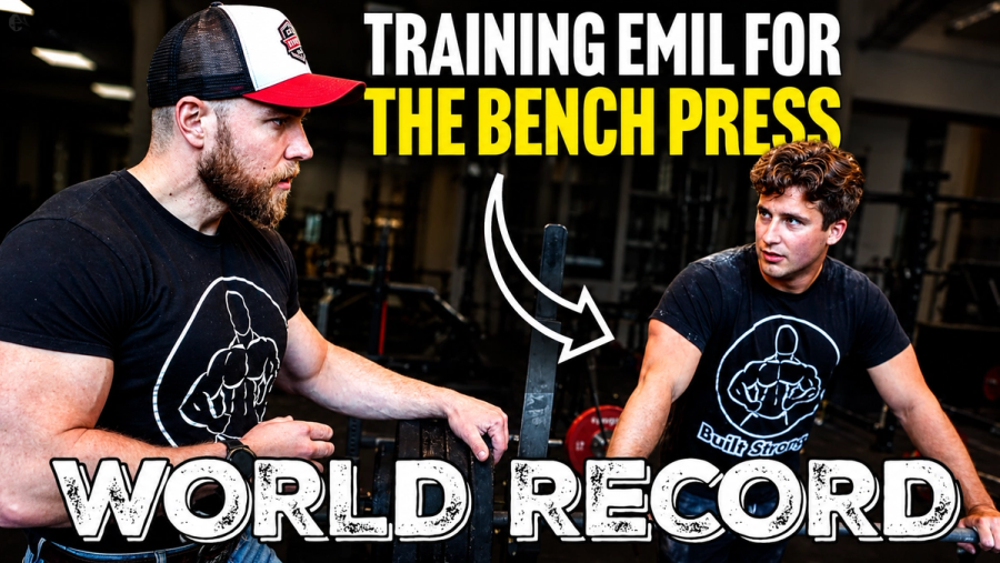 Emil Lundgren training for Bench Press World's 2026