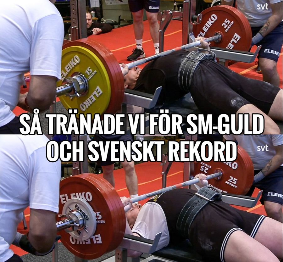 Så tränade vi för SM guld och Svensktrekord