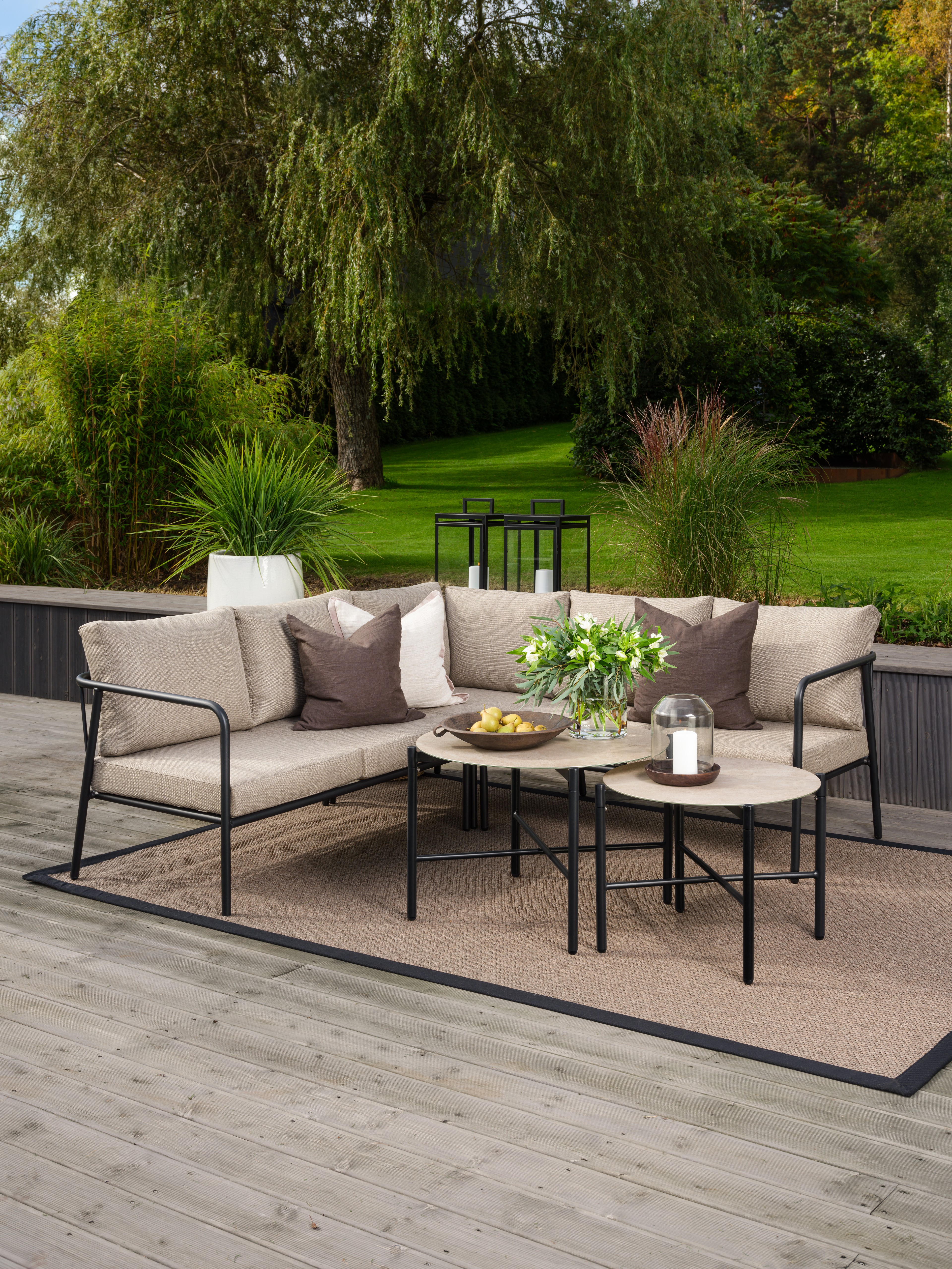 Shyla hjørnesofa hagemøbler Fagmøbler