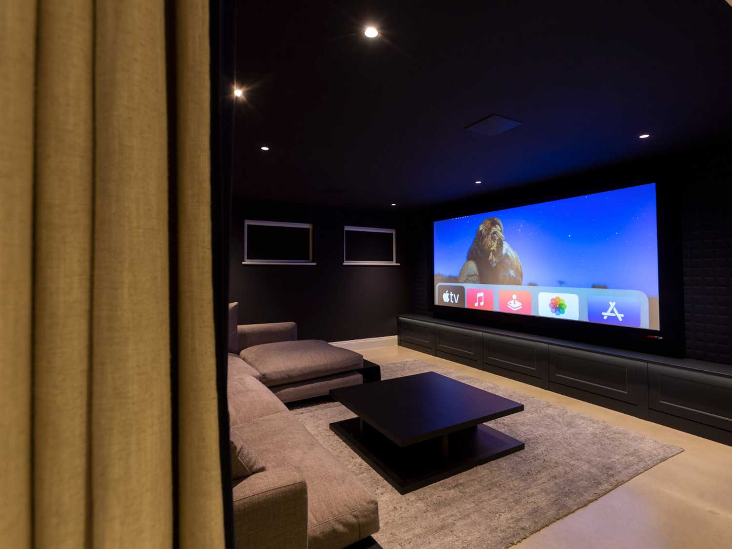 Ultimate home movie experience with dedicated cinema projection