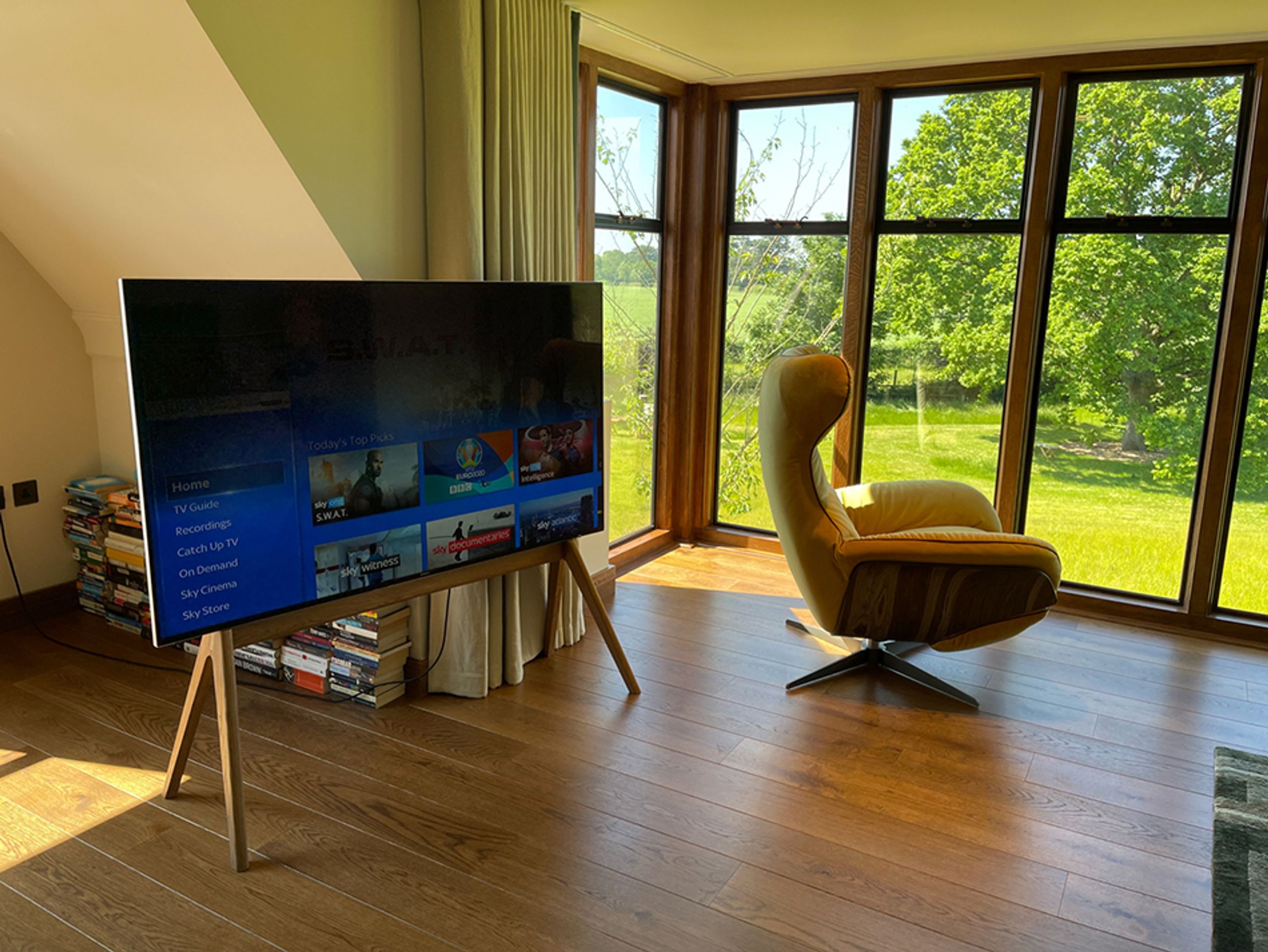 Exquisite interior design is not compromised by the latest in entertainment systems
