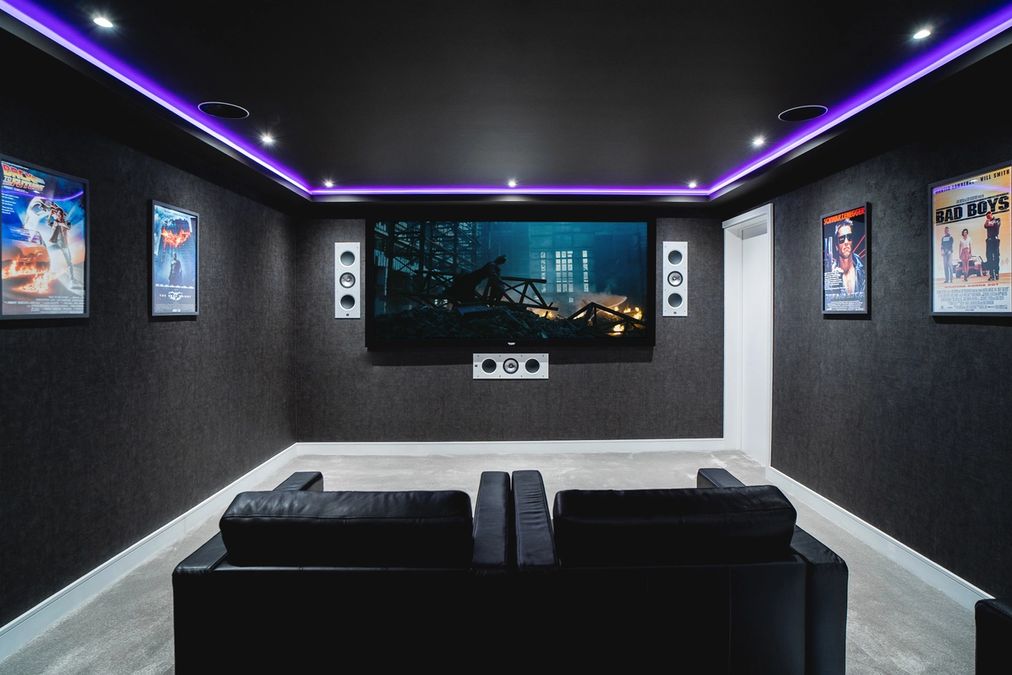KEF THX reference in-wall speakers were used to create the Dolby Atmos 7.2.2 immersive surround sound KEF THX reference in-wall speakers were used to create the Dolby Atmos 7.2.2 immersive surround sound