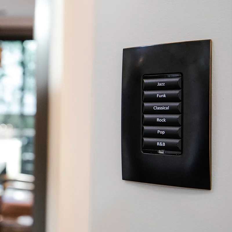 Control4 keypad with music genre selection Control4 keypad with music genre selection