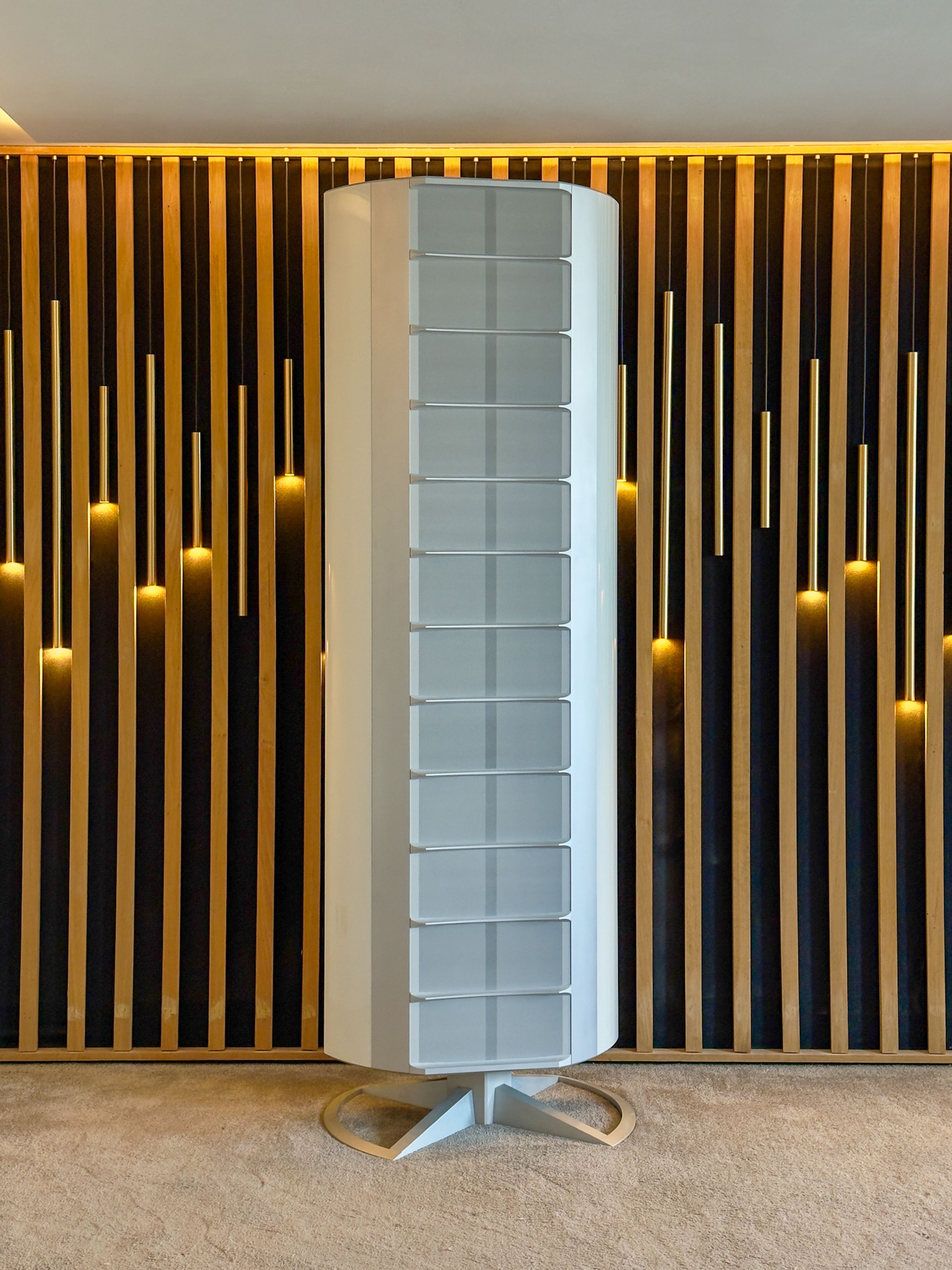 Wisdom flagship speakers with a clear, perfect sound