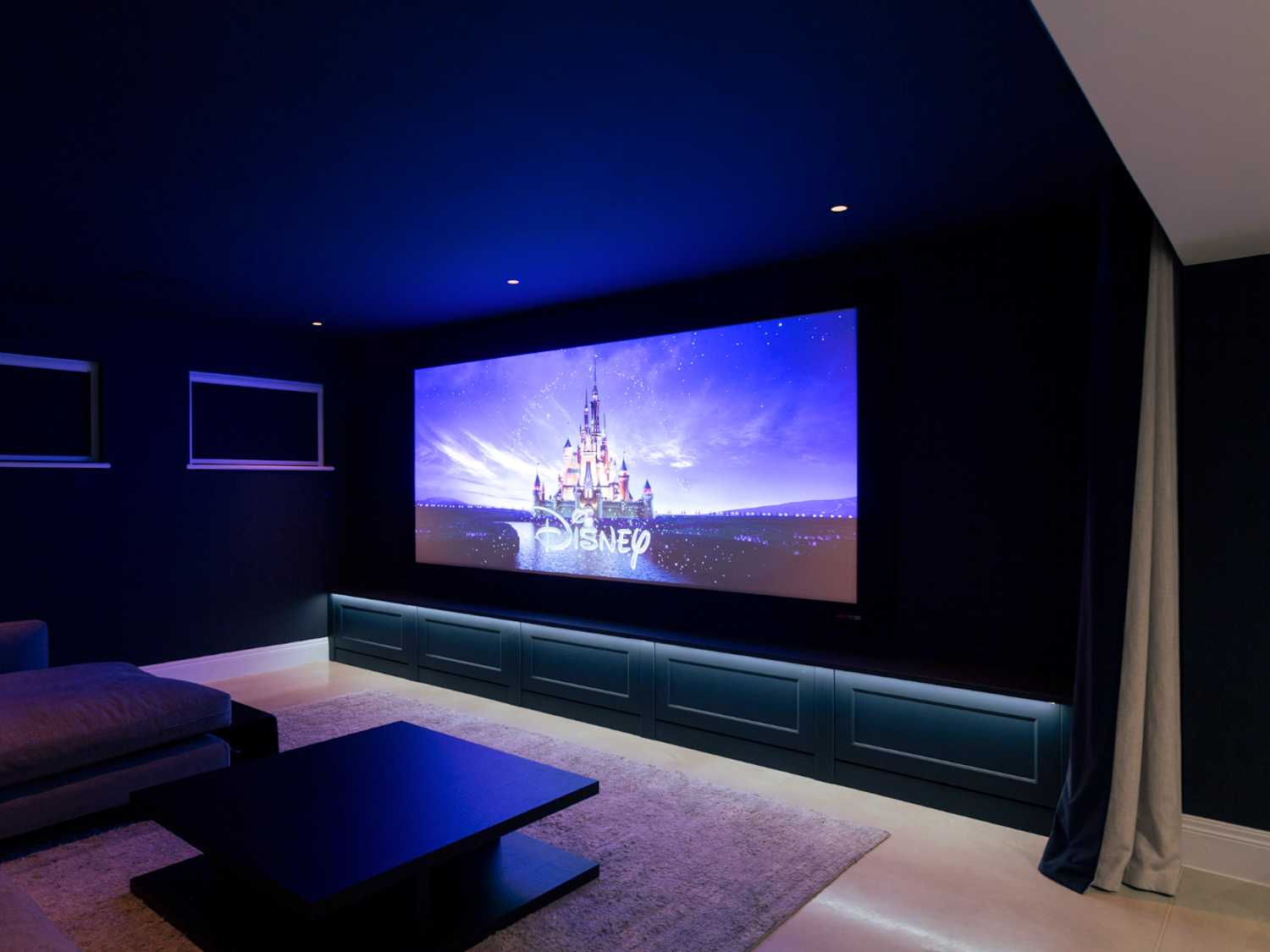 Dedicated home cinemas, 4K visuals, Dolby Atmos sound, lighting, seating and acoustic treatment