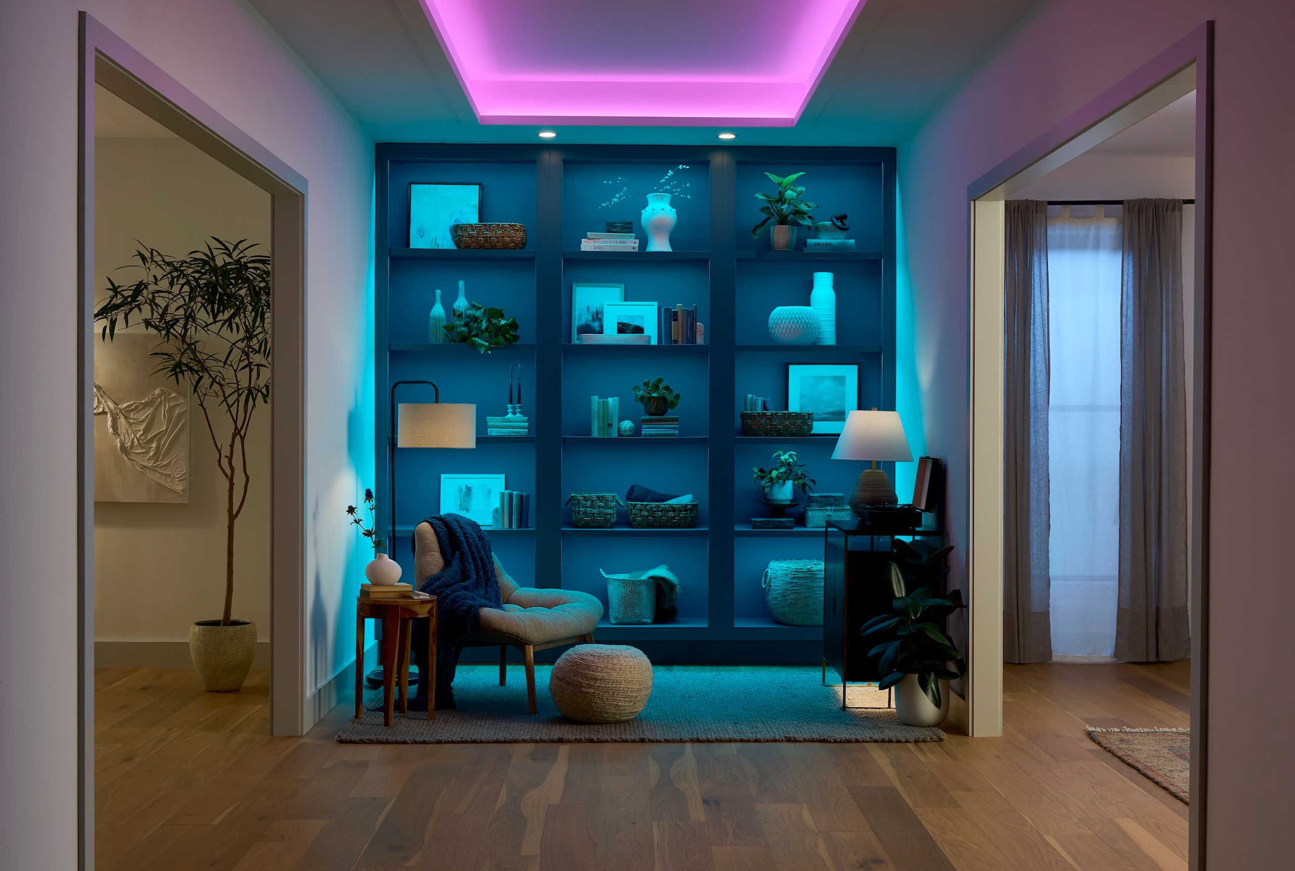 Light installation with RGB lights