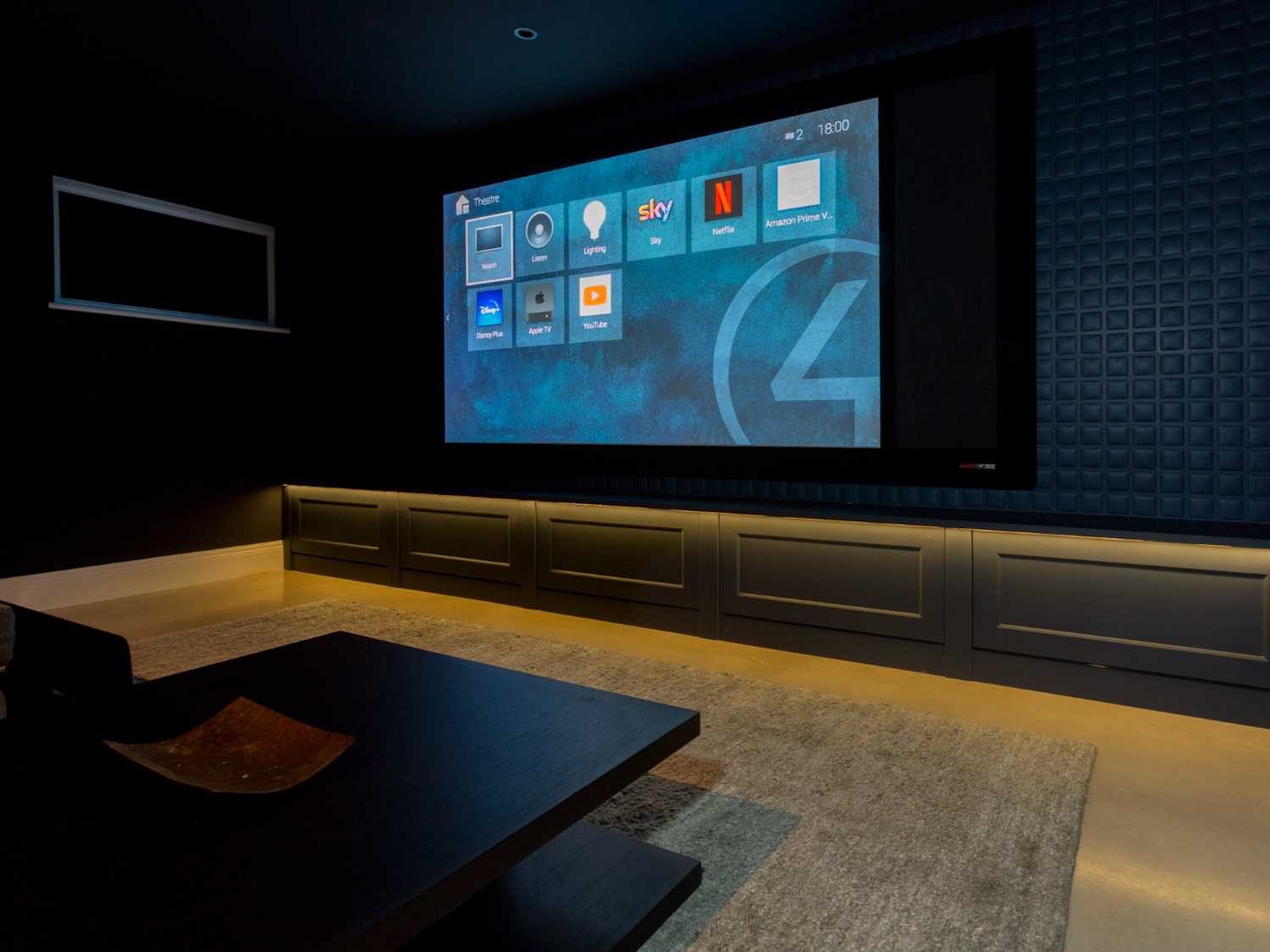 Content is easily accessed via the Control4 home automation and control system