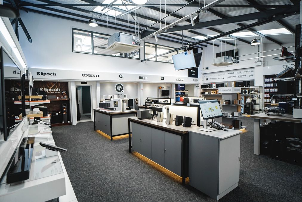 Automated smart lighting control in store controls over 40 lighting circuits Automated smart lighting control in store controls over 40 lighting circuits