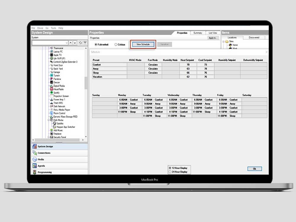Reviewing Control4 smart home thermostat programming Reviewing Control4 smart home thermostat programming