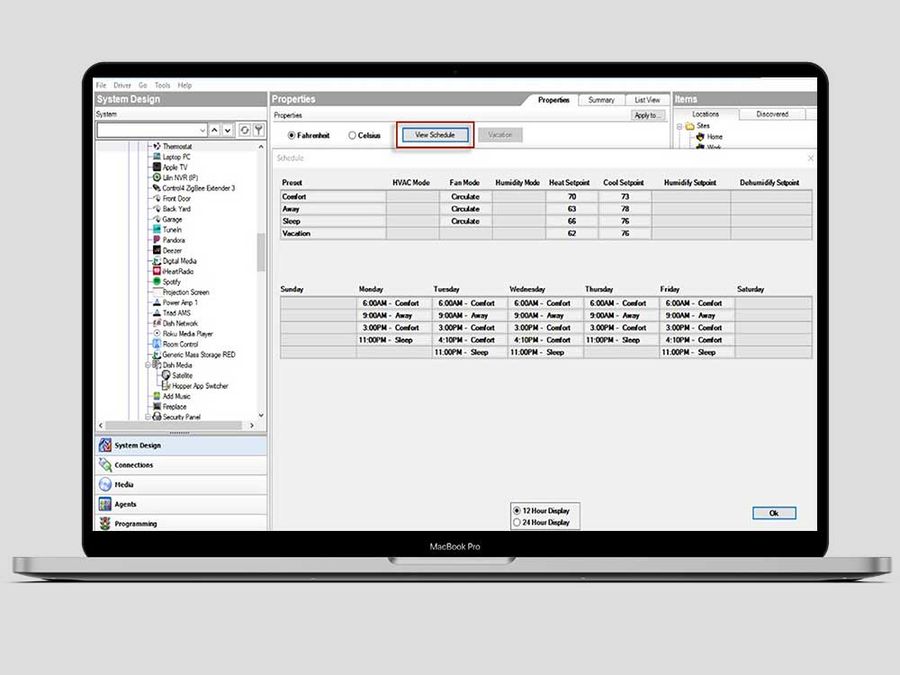 Reviewing Control4 smart home thermostat programming Reviewing Control4 smart home thermostat programming