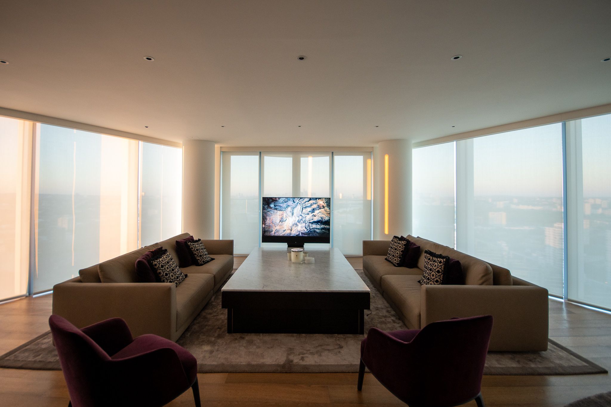 Automated Lutron shades tracking light levels installed by Modal AV Automated Lutron shades tracking light levels installed by Modal AV