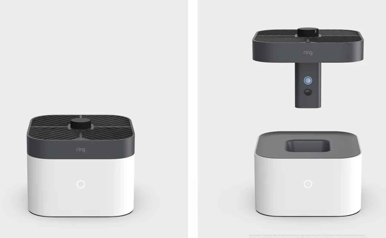 Ring indoor drone CCTV camera with charging dock Ring indoor drone CCTV camera with charging dock