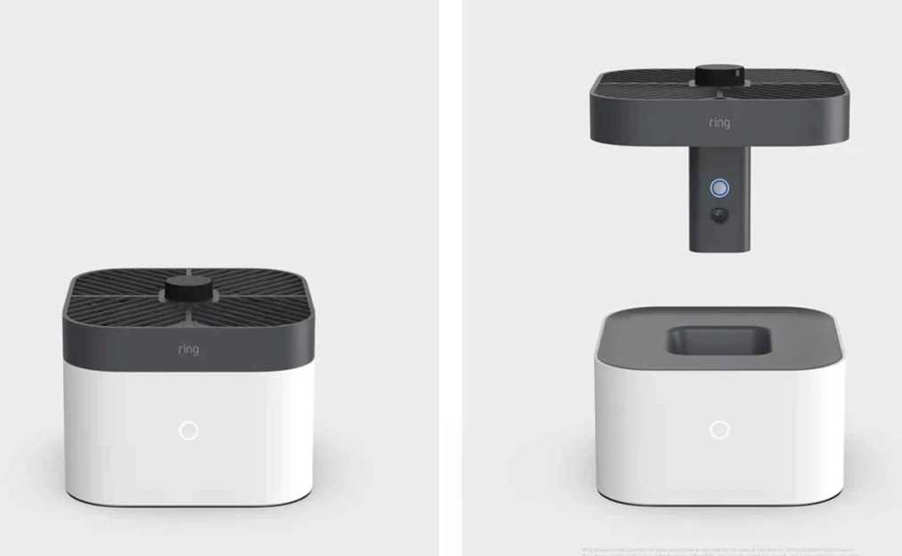 Ring indoor drone CCTV camera with charging dock Ring indoor drone CCTV camera with charging dock