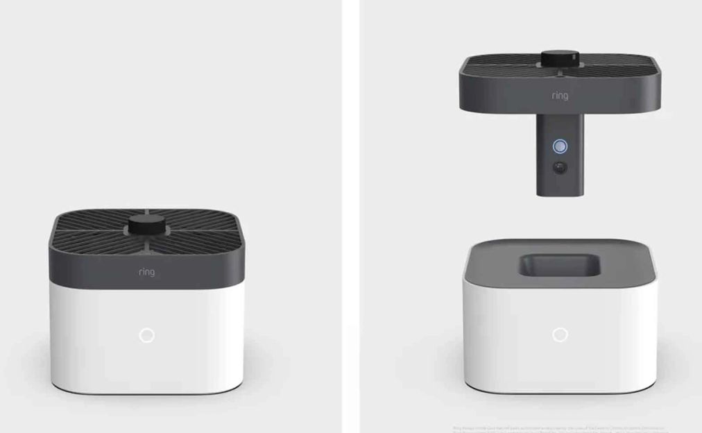 Ring indoor drone CCTV camera with charging dock Ring indoor drone CCTV camera with charging dock