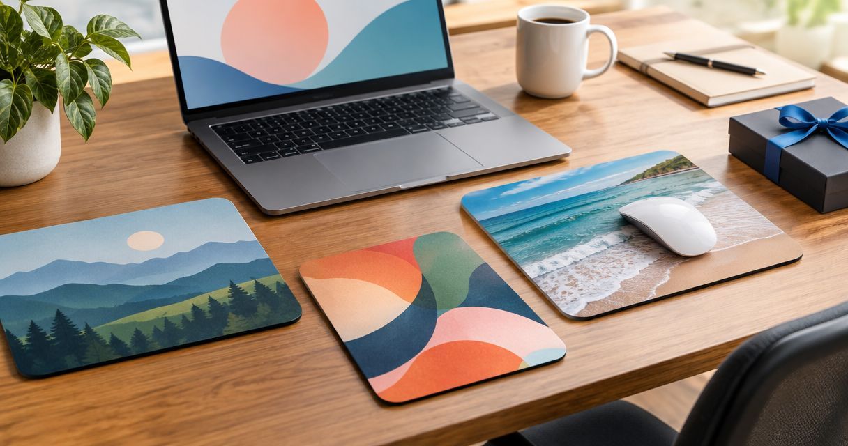 Personalised mouse mats for remote team gifting