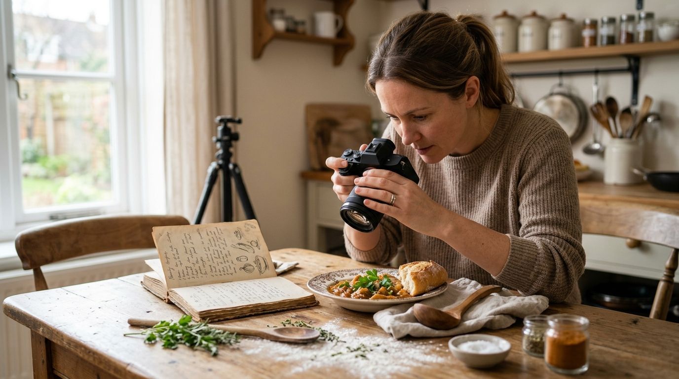 Food photography ideas for preserving family recipe memories