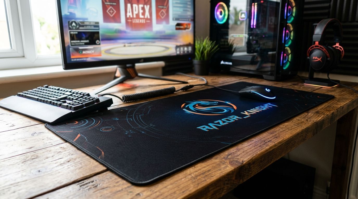 Personalised mouse mats for gaming setups