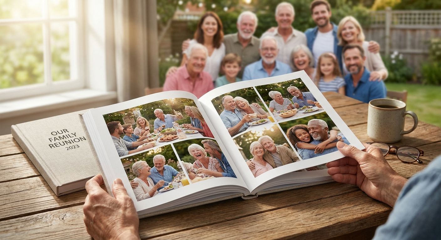 Photo books for family reunions