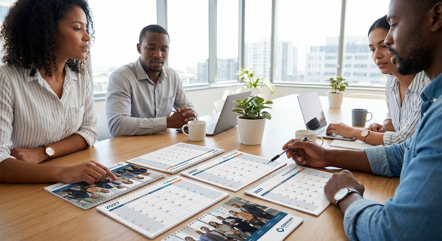 Personalised 2027 calendars for office teams