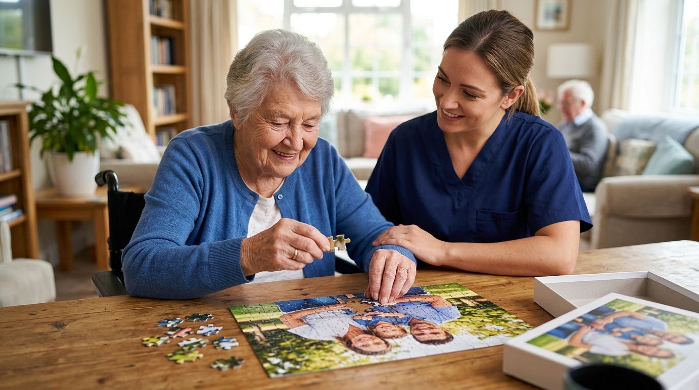 Personalised photo jigsaws for dementia care activities