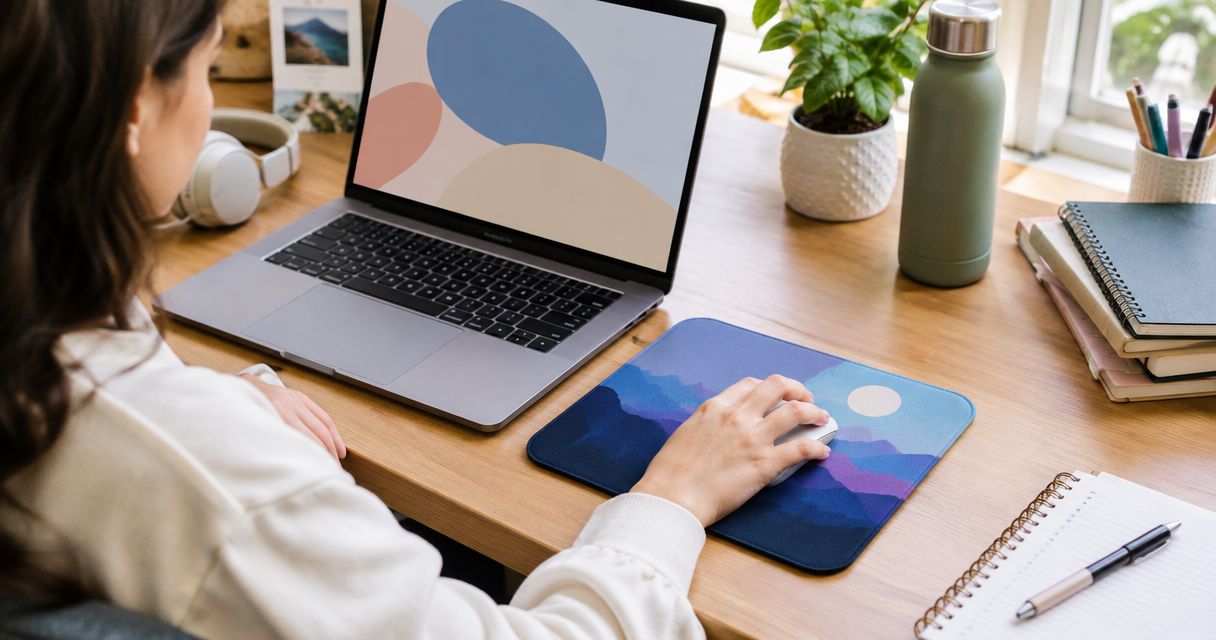Personalised mouse mats for university students