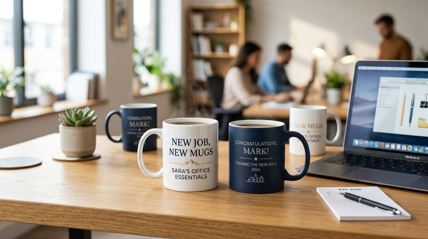 Best personalised mugs for new job gifts