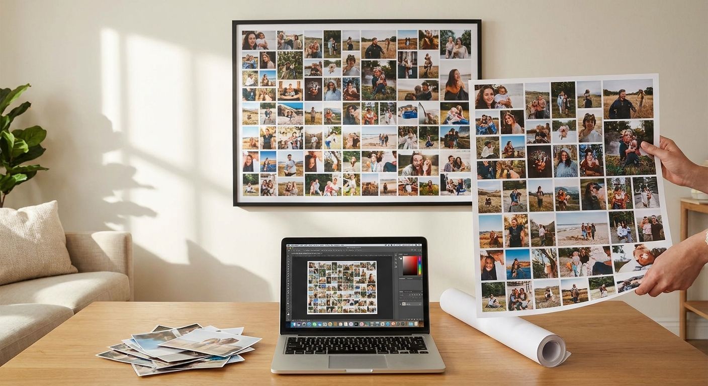 How to create a poster print from multiple photos