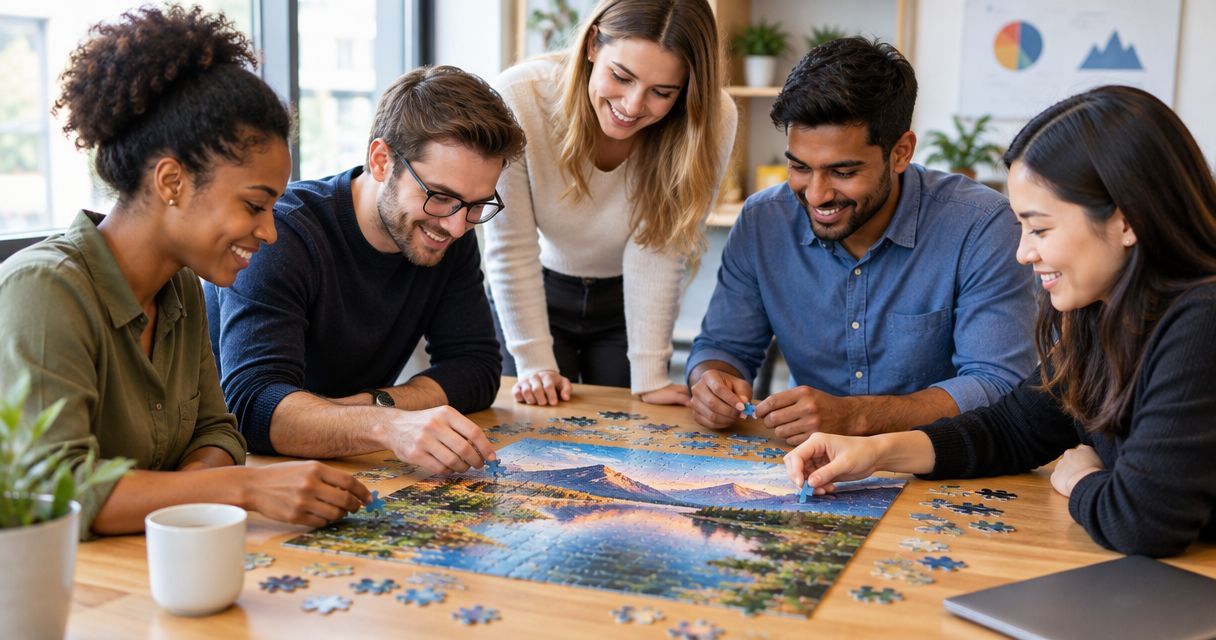 Personalised jigsaws for corporate team building gifts