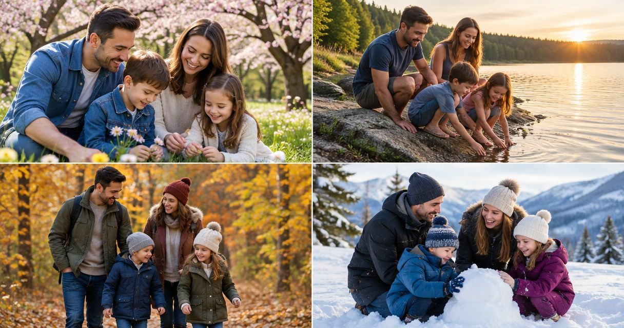 Outdoor family photography ideas for every season