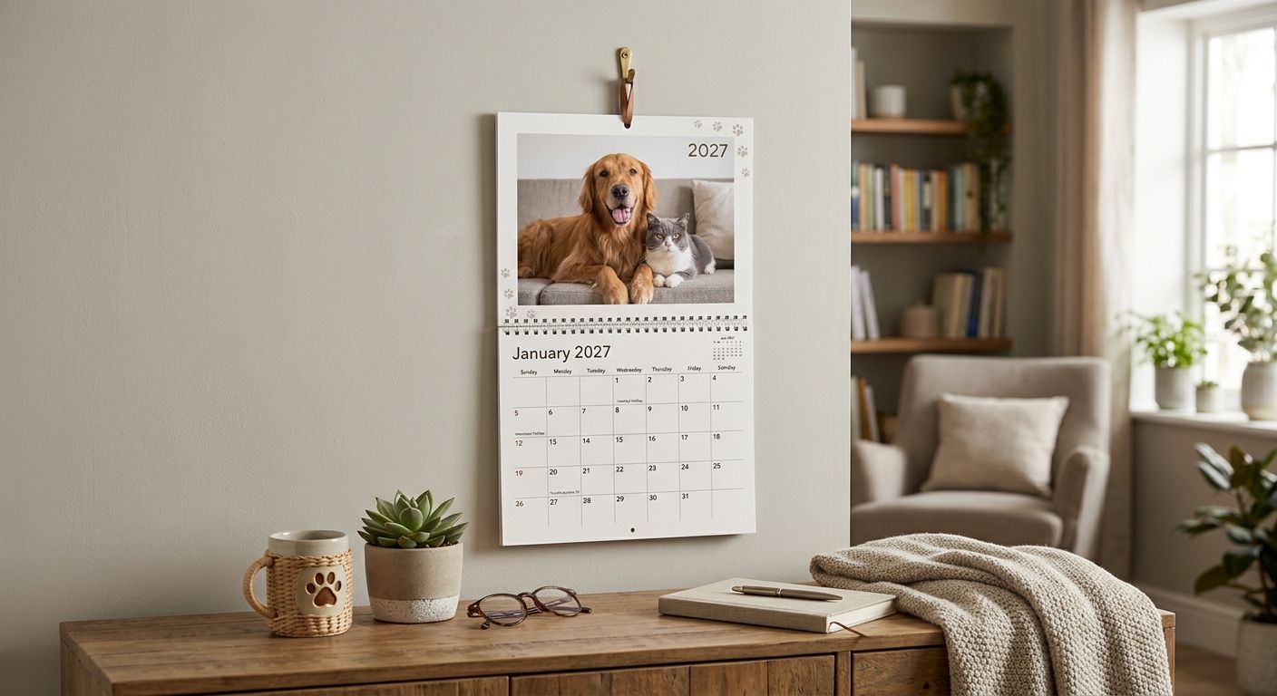 Personalised 2027 wall calendars for pet lovers